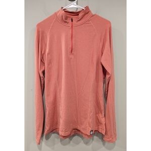 REI Co Op in Peachy Pink Quarter Zip Pullover Size Large